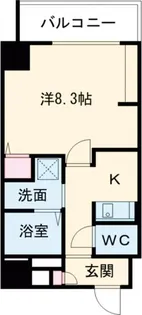 1Kの間取り画像