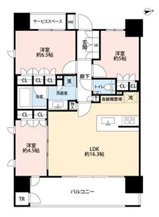 パークホームズ大濠公園フロント【7階】の間取り