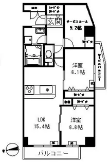 デラーノ【5階】の間取り