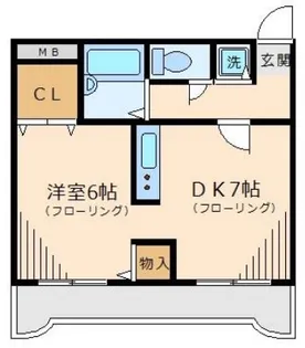 タウンコート本宿【5階】の間取り