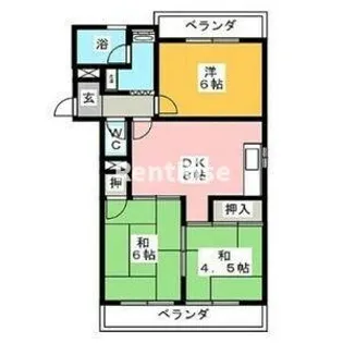 ハイツ森鷹2番館【4階】の間取り