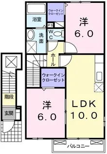 広島県安芸高田市吉田町吉田【アパート】の間取り
