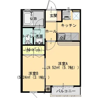 エメラルド南矢島【2階】の間取り