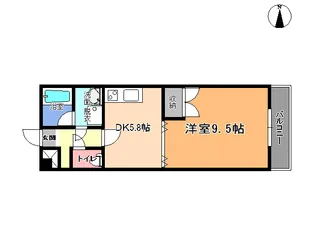 カスティール・イン・宇都宮【6階】の間取り