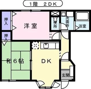 レジデンス・プレインA【1階】の間取り