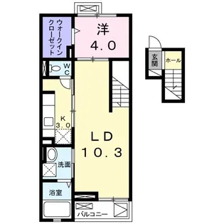 オネスティーユー セレノ【4階】の間取り