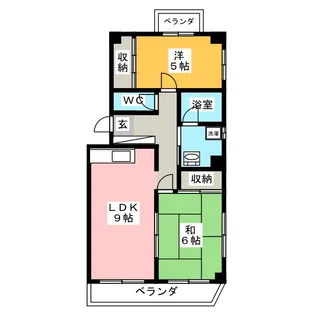 コーシュンビレッジ府中【3階】の間取り