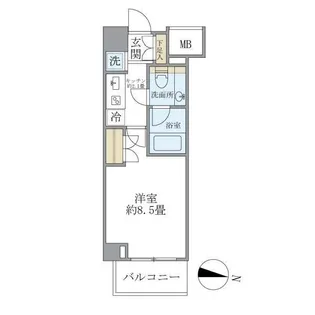 東京都杉並区和田1【マンション】の間取り