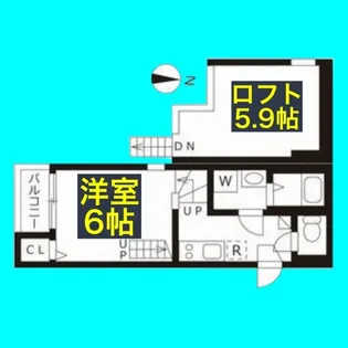 ハーモニーテラス石田町【1階】の間取り