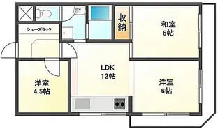 セントエルモ門田文化町【5階】の間取り
