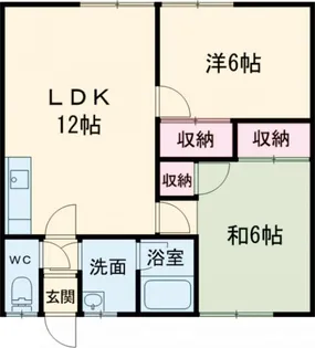 2LDKの間取り画像