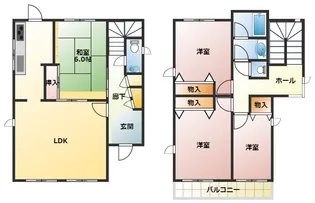 神奈川県鎌倉市腰越【一戸建】の間取り