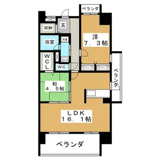 Rapersiz東白壁【2階】の間取り