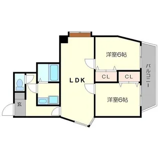 ヴィラウッドランドII【4階】の間取り