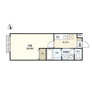 1Kの間取り画像