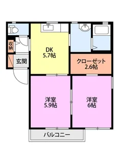 コーポカメリア【1階】の間取り