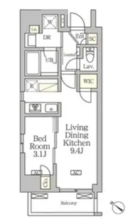 アジールコート松濤【6階】の間取り