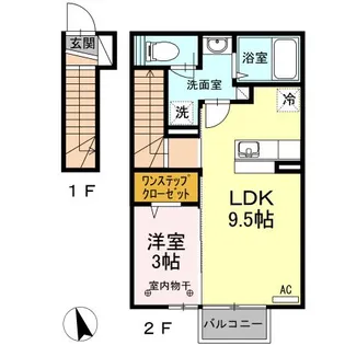 福島県郡山市昭和2【アパート】の間取り