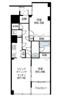 インペリアル広尾【6階】の間取り