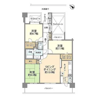 アイランドパークス【7階】の間取り