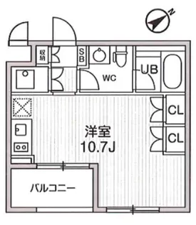 1Rの間取り画像