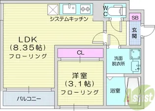 REGALEST泉中央【1階】の間取り