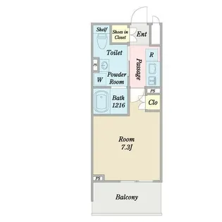 プライマル西大島小名木川【4階】の間取り