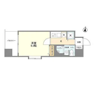 1Kの間取り画像