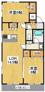 神奈川県川崎市中原区今井西町【マンション】の間取り