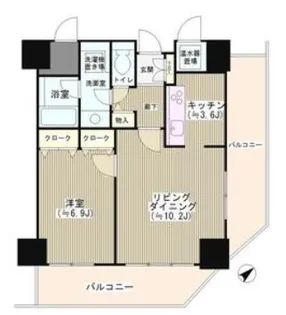 トレステージ目黒【7階】の間取り