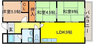 リープハーベン八尾木【2階】の間取り