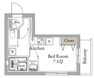 東京都中央区月島4【マンション】の間取り