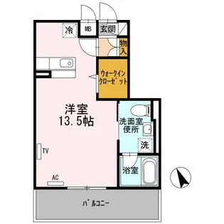 ヴェルテュー・デュ・シャトー A館【2階】の間取り