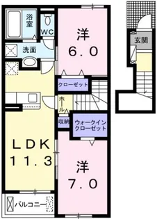 ミライエ宝田 I【2階】の間取り