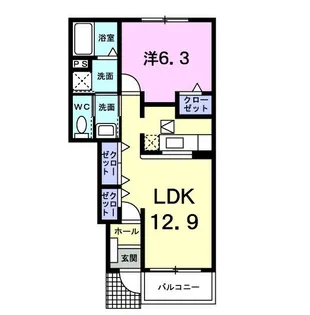 本町ハイツX【1階】の間取り