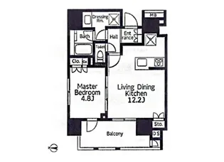 サンウッドフラッツ神田神保町【12階】の間取り