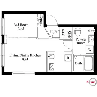 CASA PIAZZA 浅草本所【4階】の間取り