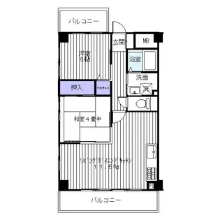 ランファン・ドール二子玉川【4階】の間取り