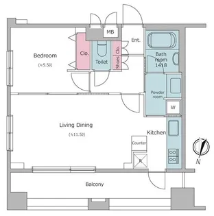 レジディア文京音羽II【8階】の間取り