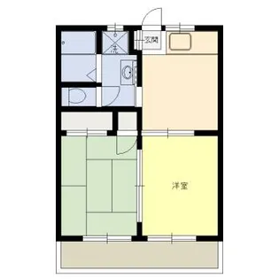 グランドールB棟【2階】の間取り