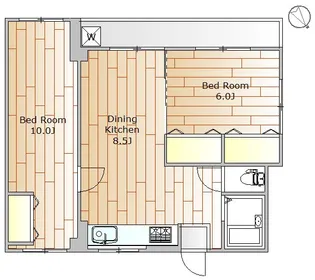 高輪マンション【4階】の間取り