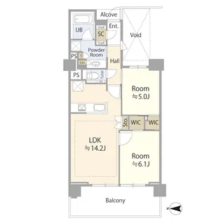 プラウドシティ方南町【2階】の間取り