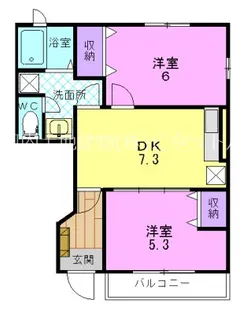 ハウスグランヂ【1階】の間取り
