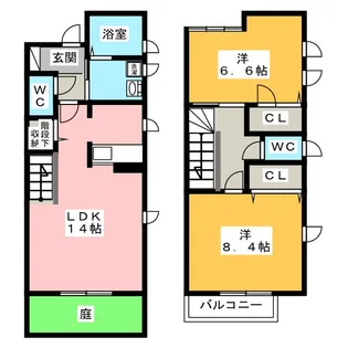 岐阜県大垣市日の出町2【一戸建】の間取り