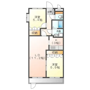 グランディール弐番館【1階】の間取り