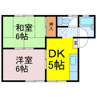 カゴメコーポ下大野【1階】の間取り