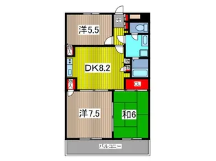 グランドールUNS【8階】の間取り