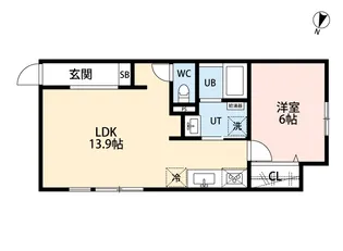 Rac Tas I(ラクタス1)【2階】の間取り