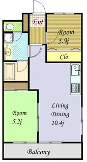 神奈川県川崎市中原区井田中ノ町【マンション】の間取り