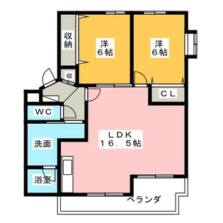 ガウディ美濃【3階】の間取り